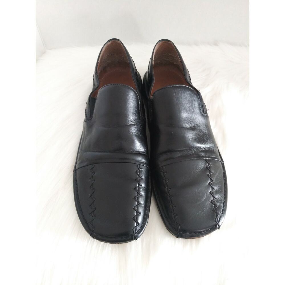 Stacy Adams Men's Size 11M Shoes Black Leather Dress Casual Slip On Loafers